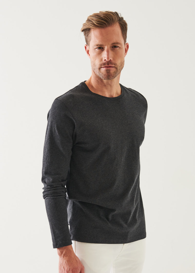 Pima Cotton Stretch Long Sleeve T-Shirt