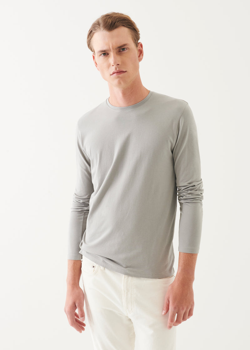 Pima Cotton Stretch Long Sleeve T-Shirt