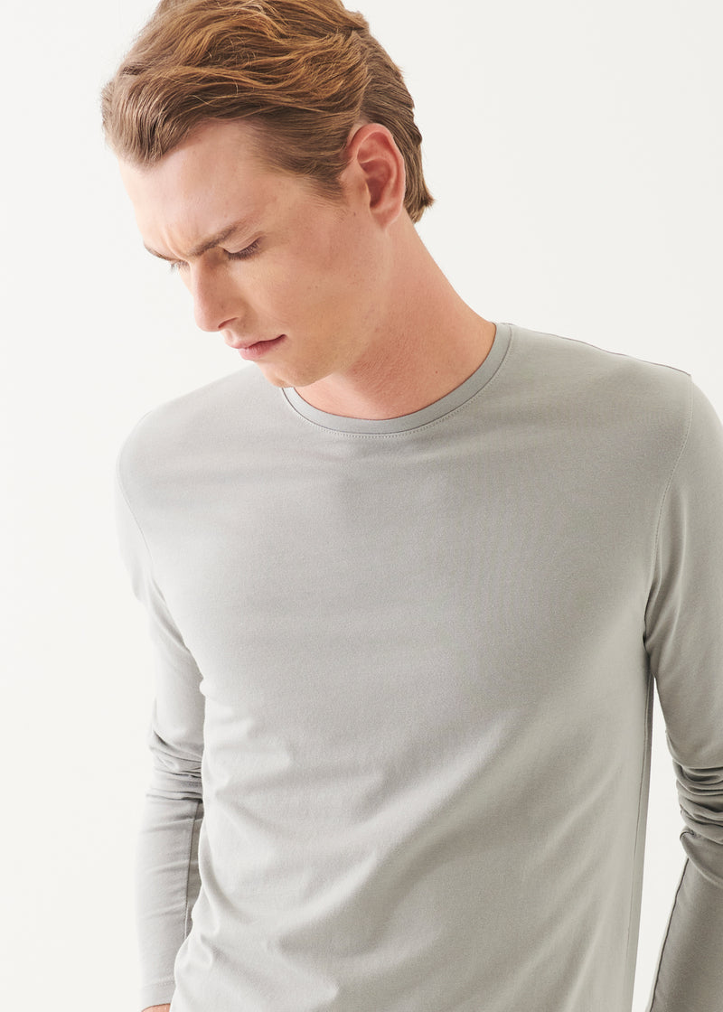 Pima Cotton Stretch Long Sleeve T-Shirt