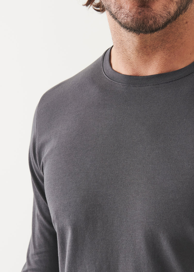 Pima Cotton Stretch Long Sleeve T-Shirt