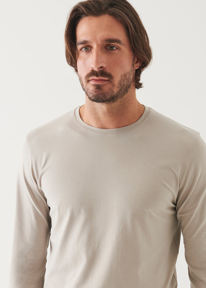 Pima Cotton Stretch Long Sleeve T-Shirt