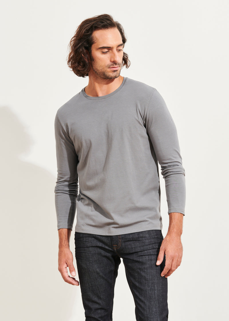 Pima Cotton Stretch Long Sleeve T-Shirt