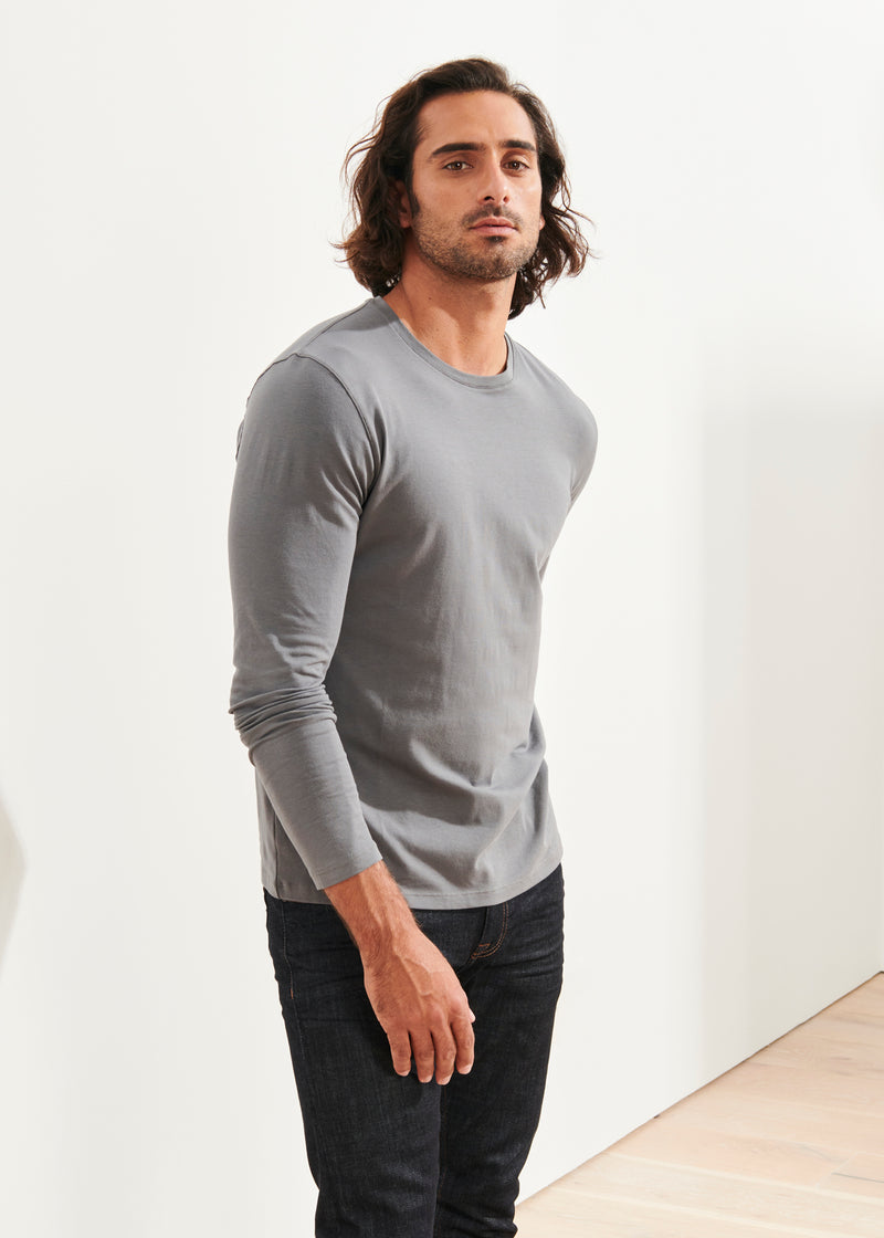 Pima Cotton Stretch Long Sleeve T-Shirt