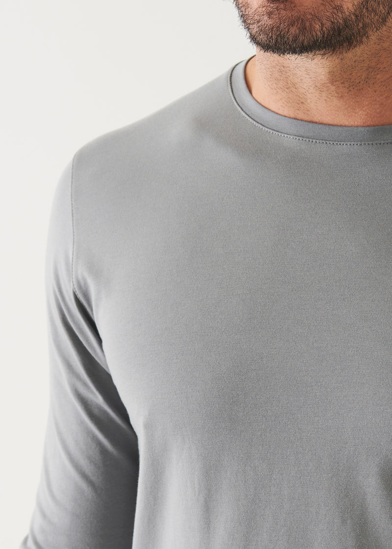 Pima Cotton Stretch Long Sleeve T-Shirt