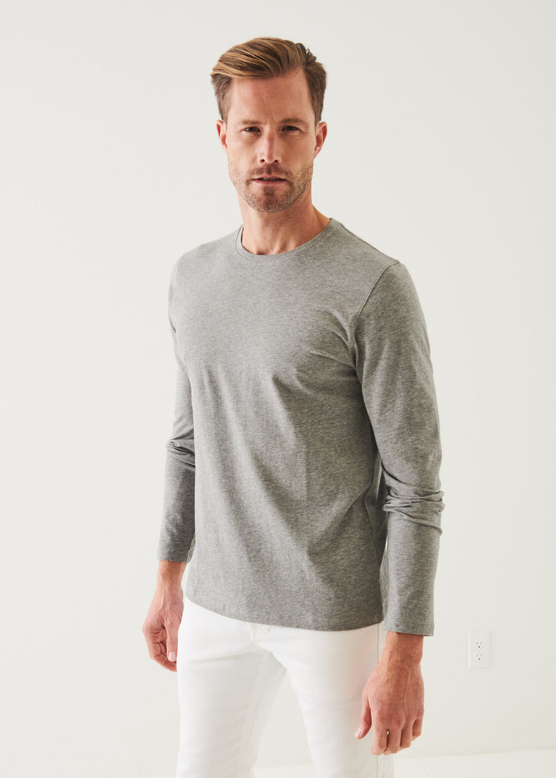 Pima Cotton Stretch Long Sleeve T-Shirt