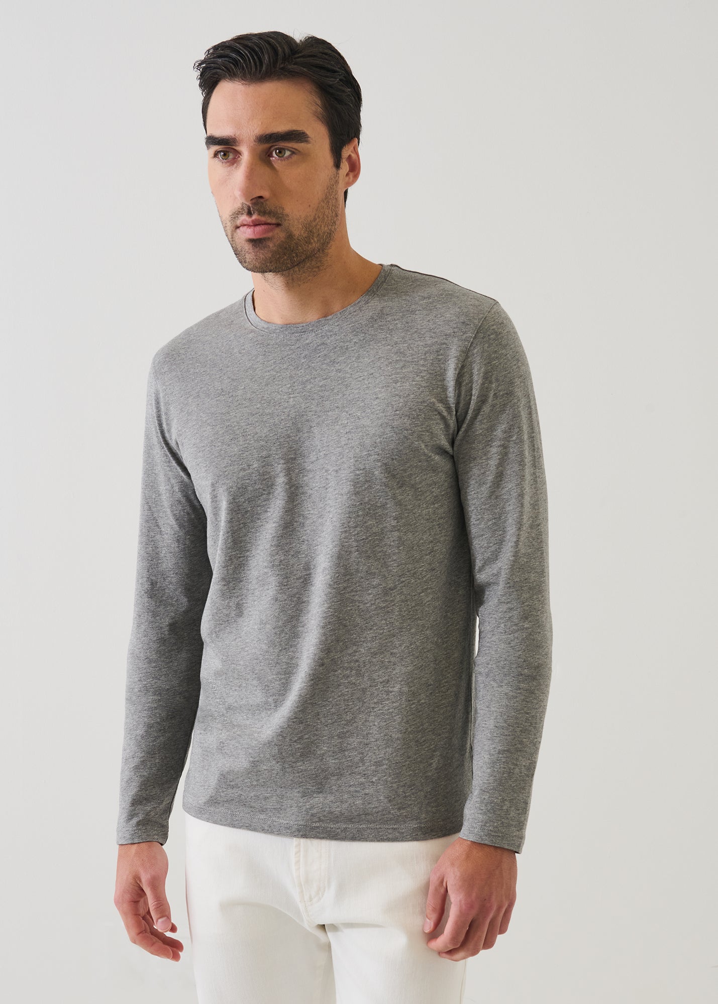 Pima Cotton Stretch Long Sleeve T-Shirt