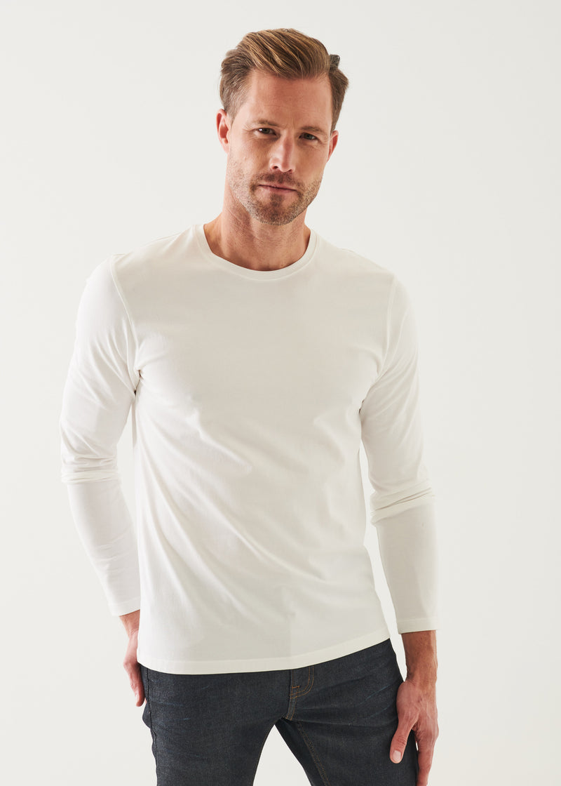 Pima Cotton Stretch Long Sleeve T-Shirt