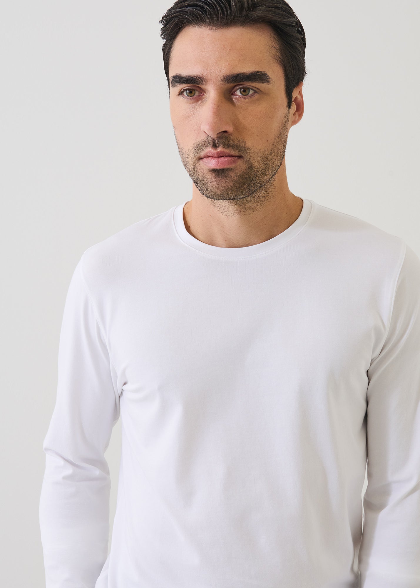 Pima Cotton Stretch Long Sleeve T-Shirt