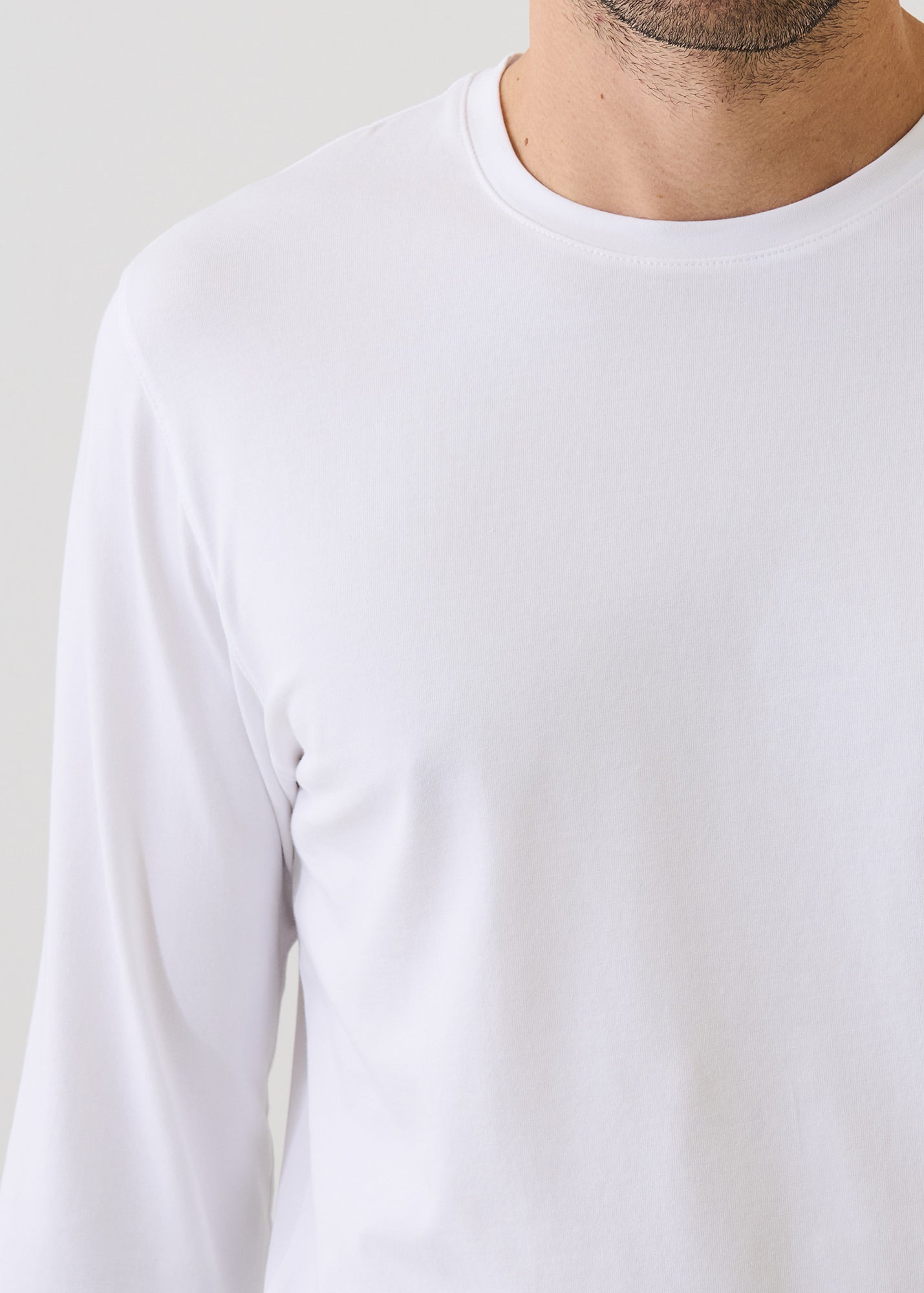 Pima Cotton Stretch Long Sleeve T-Shirt