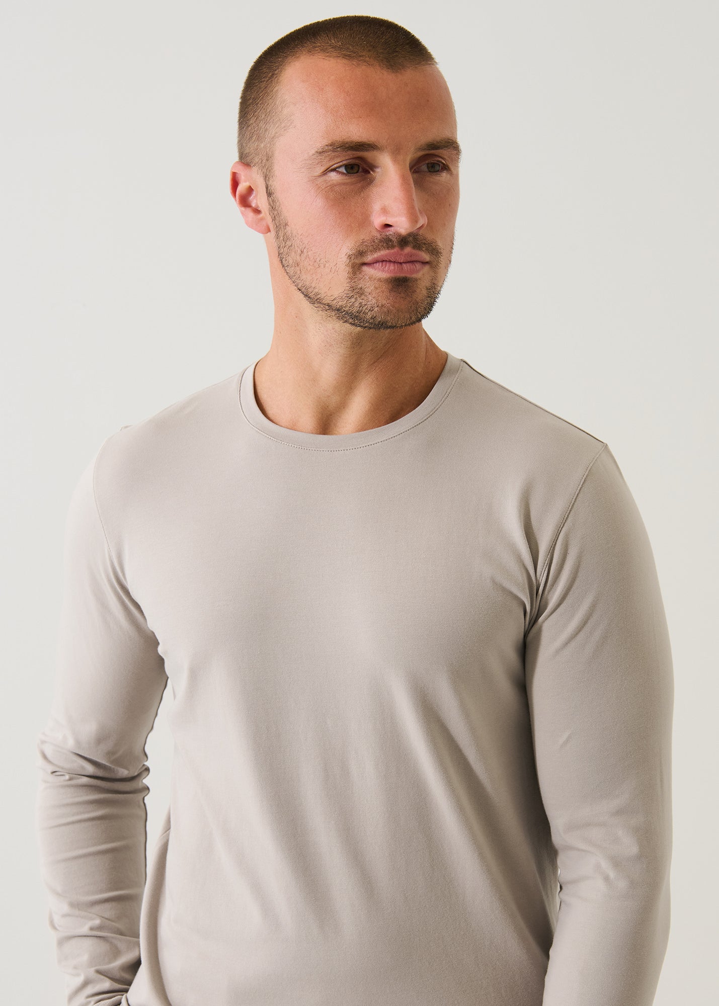 Pima Cotton Stretch Long Sleeve T-Shirt