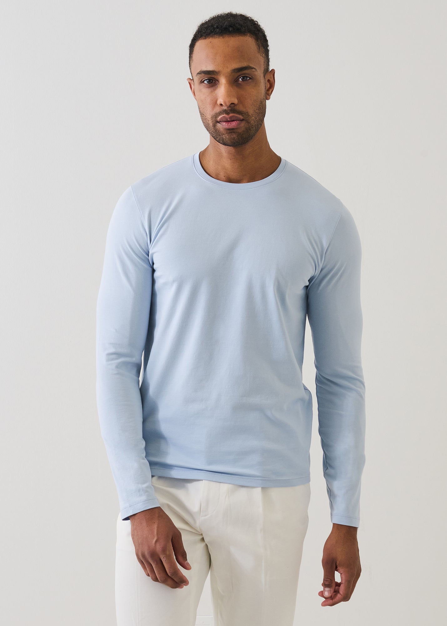 Pima Cotton Stretch Long Sleeve T-Shirt - PATRICK ASSARAF