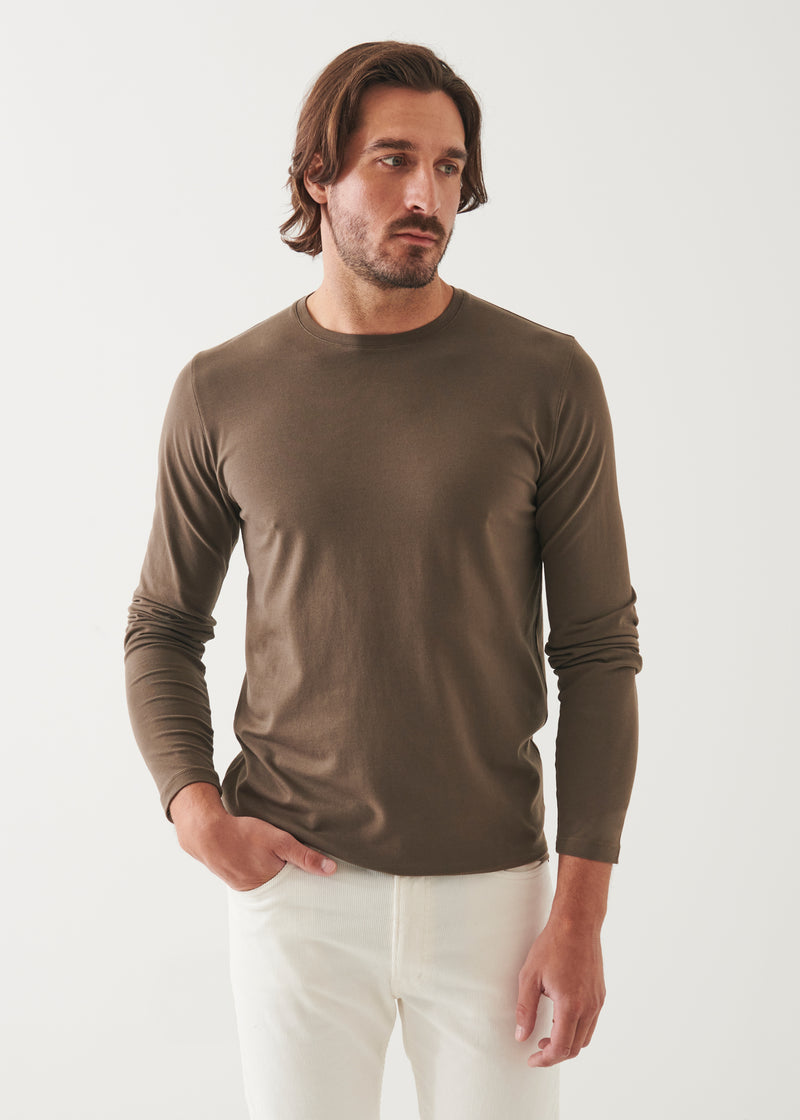 Pima Cotton Stretch Long Sleeve T-Shirt