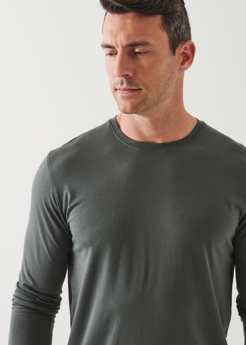 Pima Cotton Stretch Long Sleeve T-Shirt