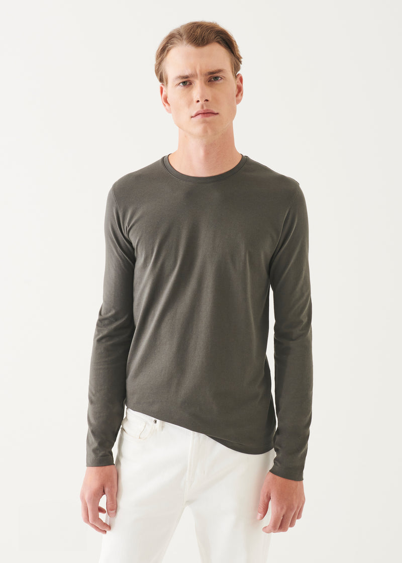 Pima Cotton Stretch Long Sleeve T-Shirt