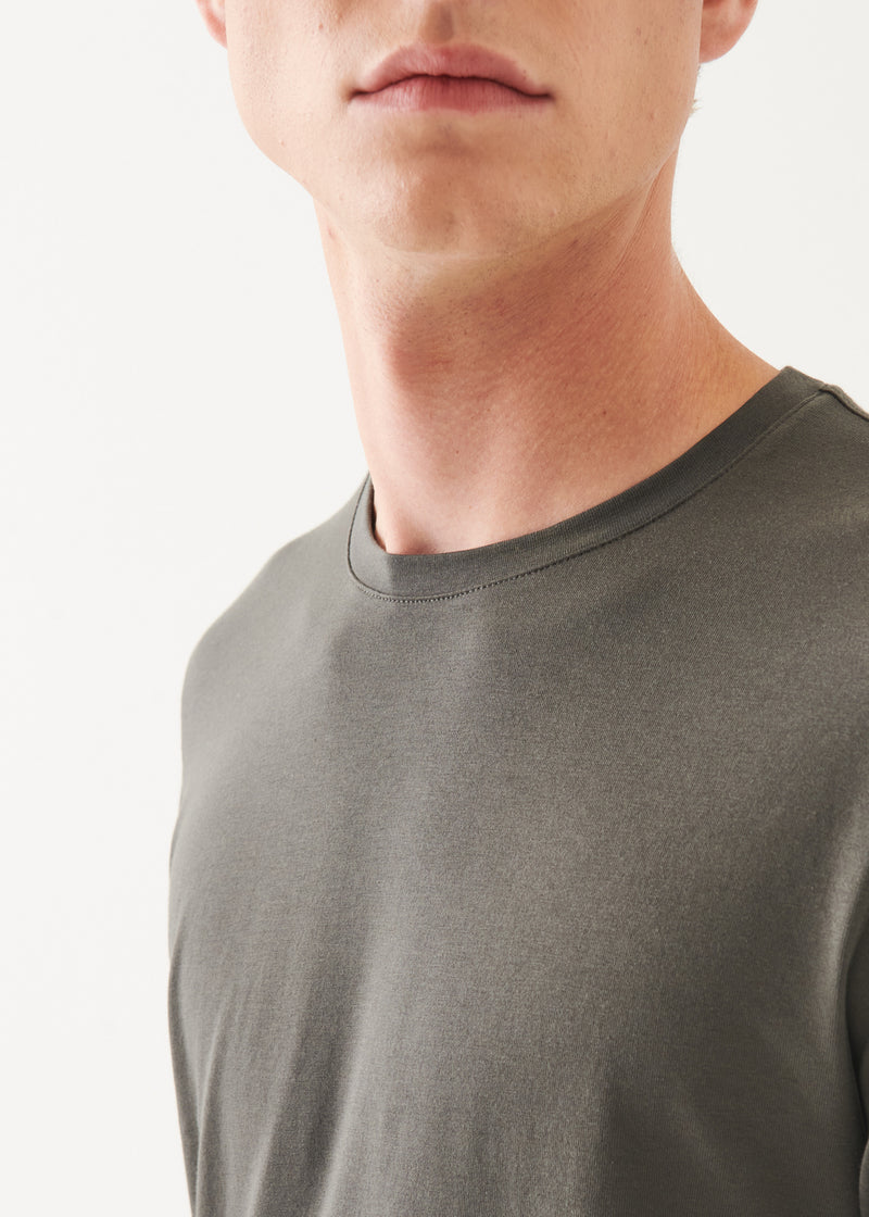 Pima Cotton Stretch Long Sleeve T-Shirt