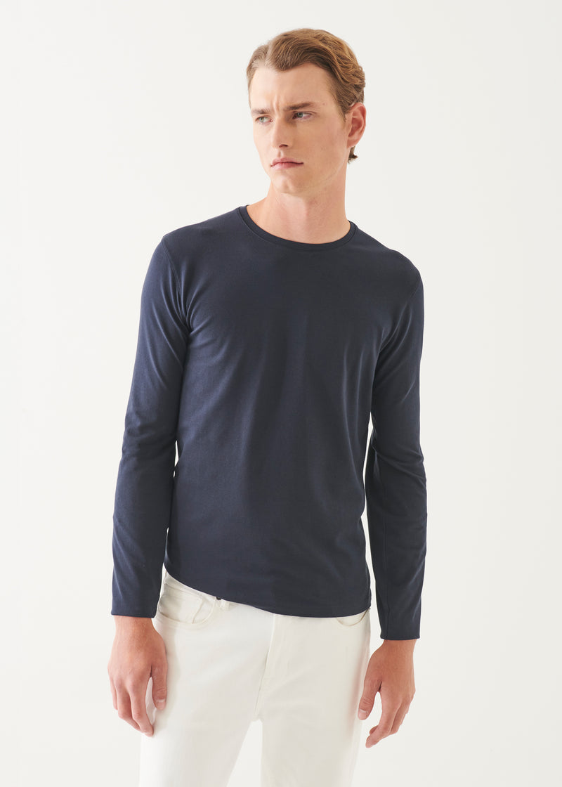 Pima Cotton Stretch Long Sleeve T-Shirt