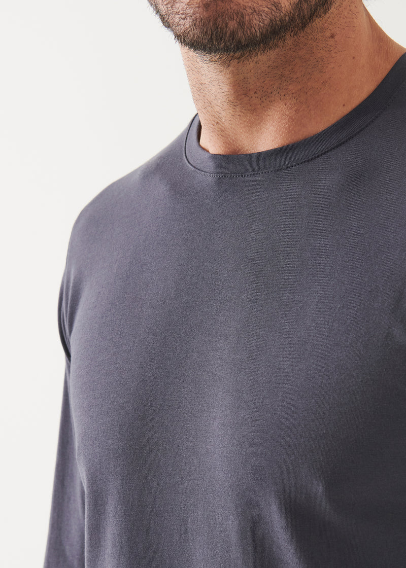 Pima Cotton Stretch Long Sleeve T-Shirt