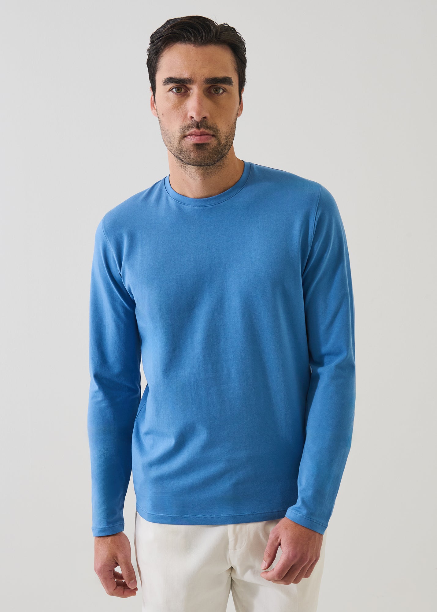 Pima Cotton Stretch Long Sleeve T-Shirt - PATRICK ASSARAF