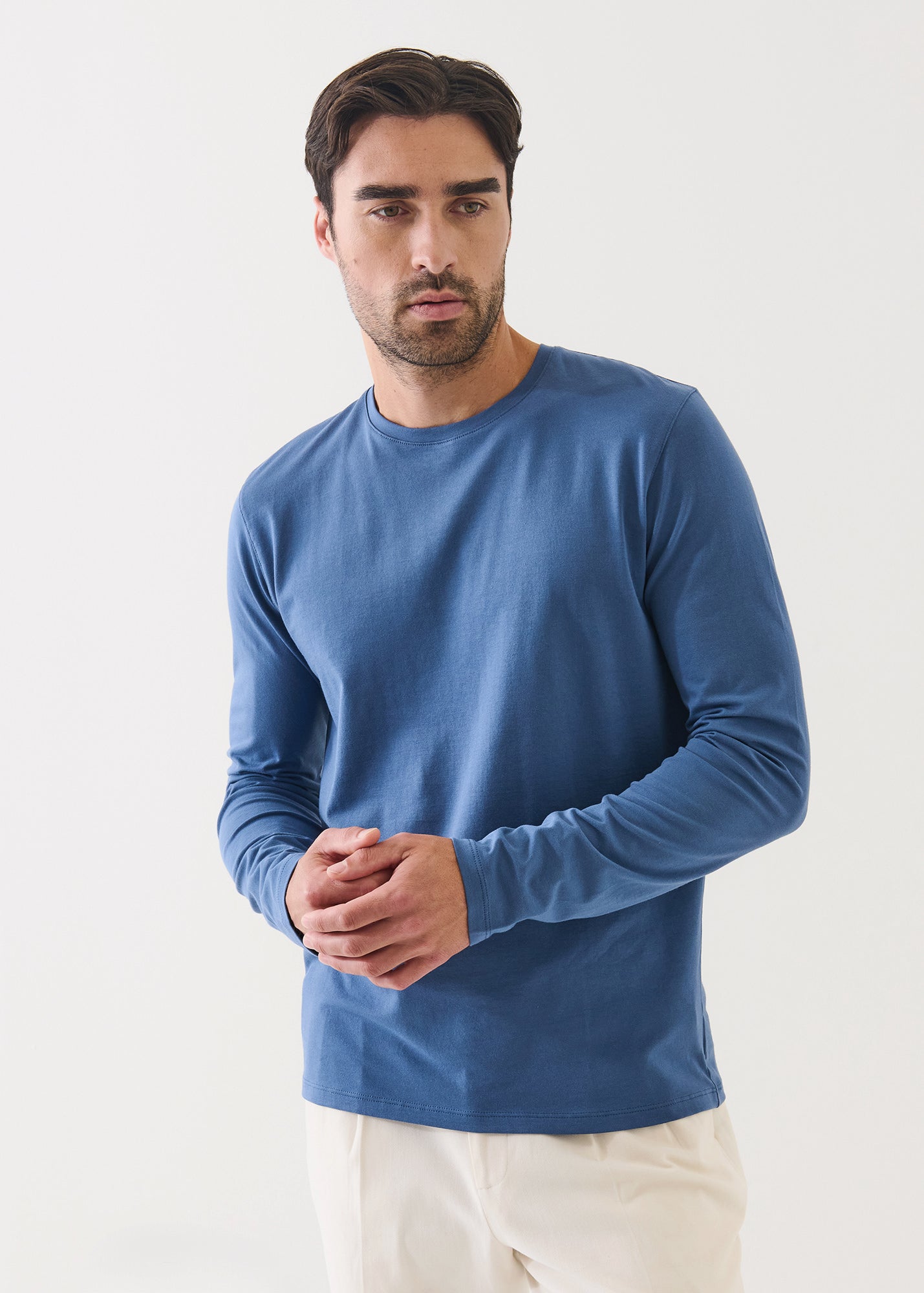 Pima Cotton Stretch Long Sleeve T-Shirt - PATRICK ASSARAF
