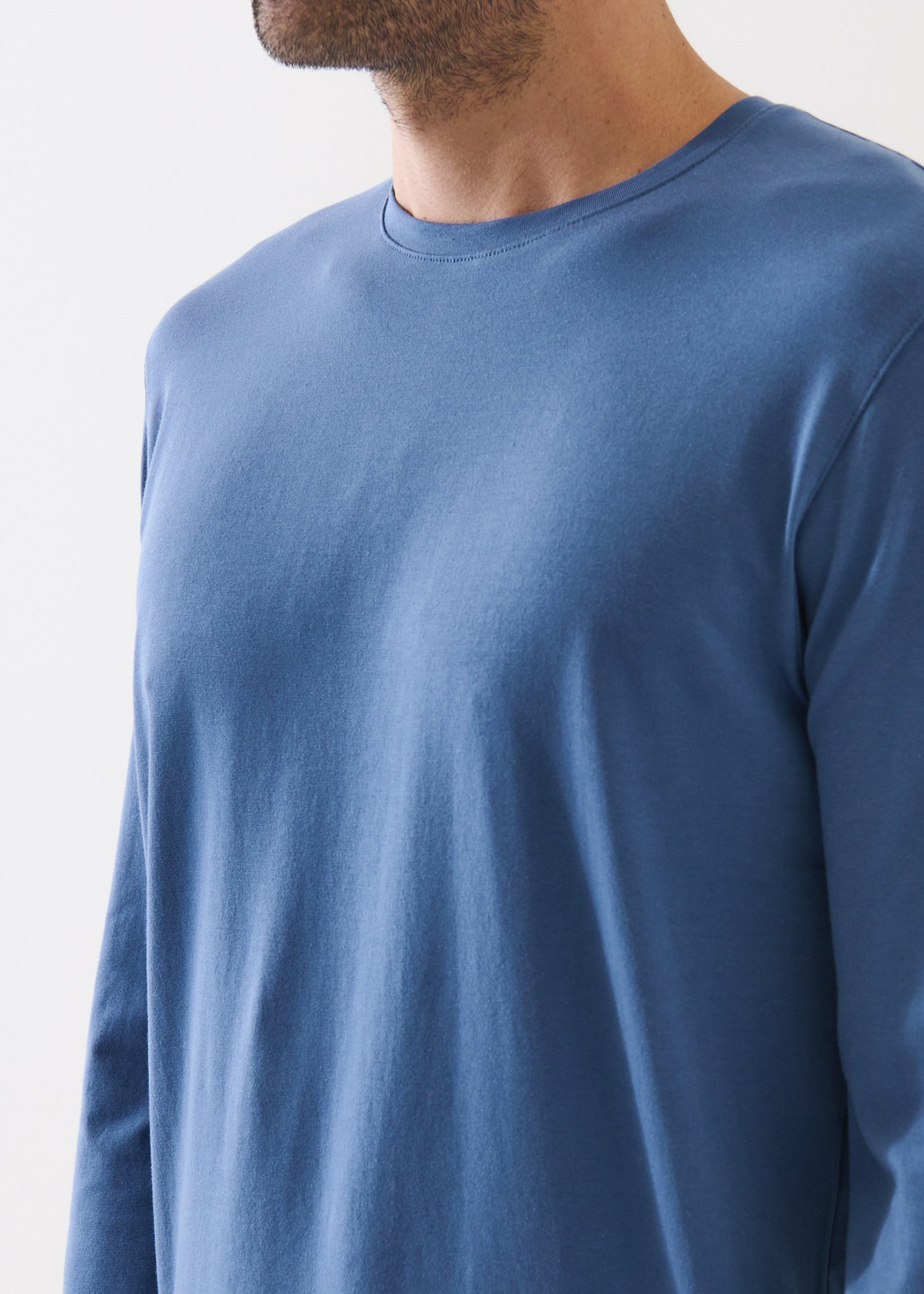 Pima Cotton Stretch Long Sleeve T-Shirt - PATRICK ASSARAF