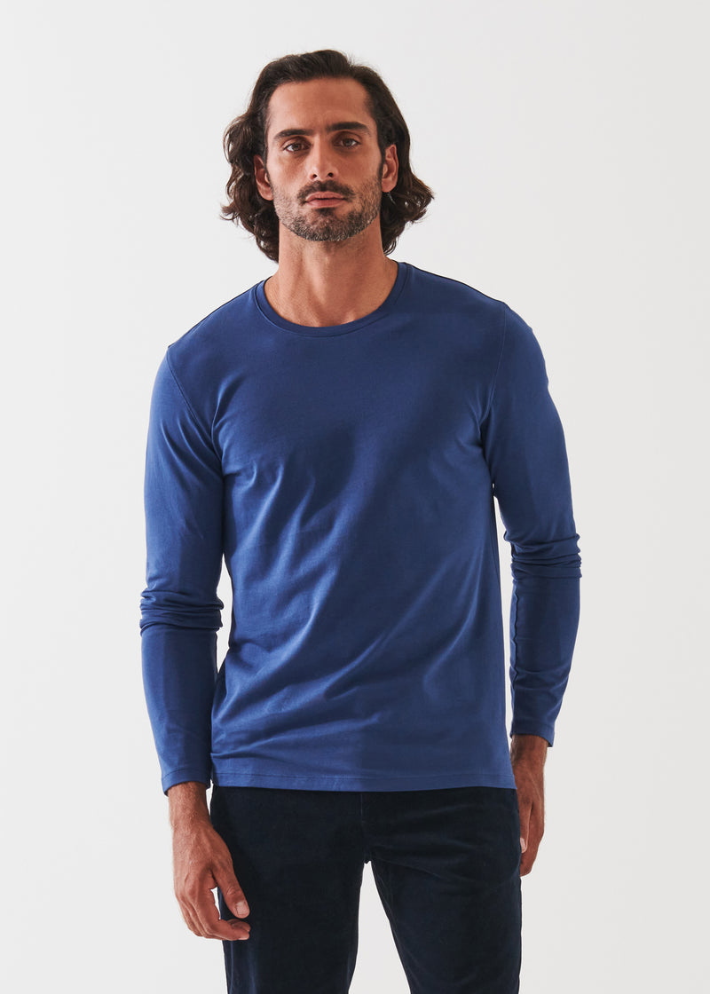 Pima Cotton Stretch Long Sleeve T-Shirt