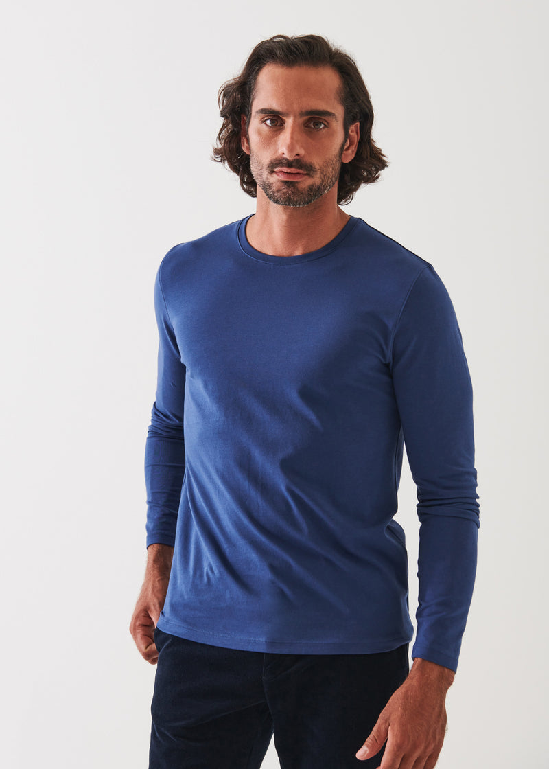 Pima Cotton Stretch Long Sleeve T-Shirt