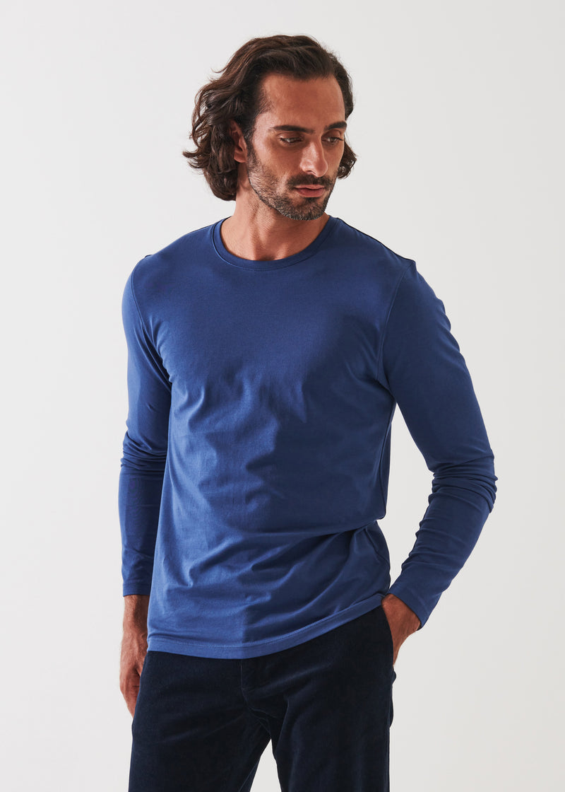 Pima Cotton Stretch Long Sleeve T-Shirt