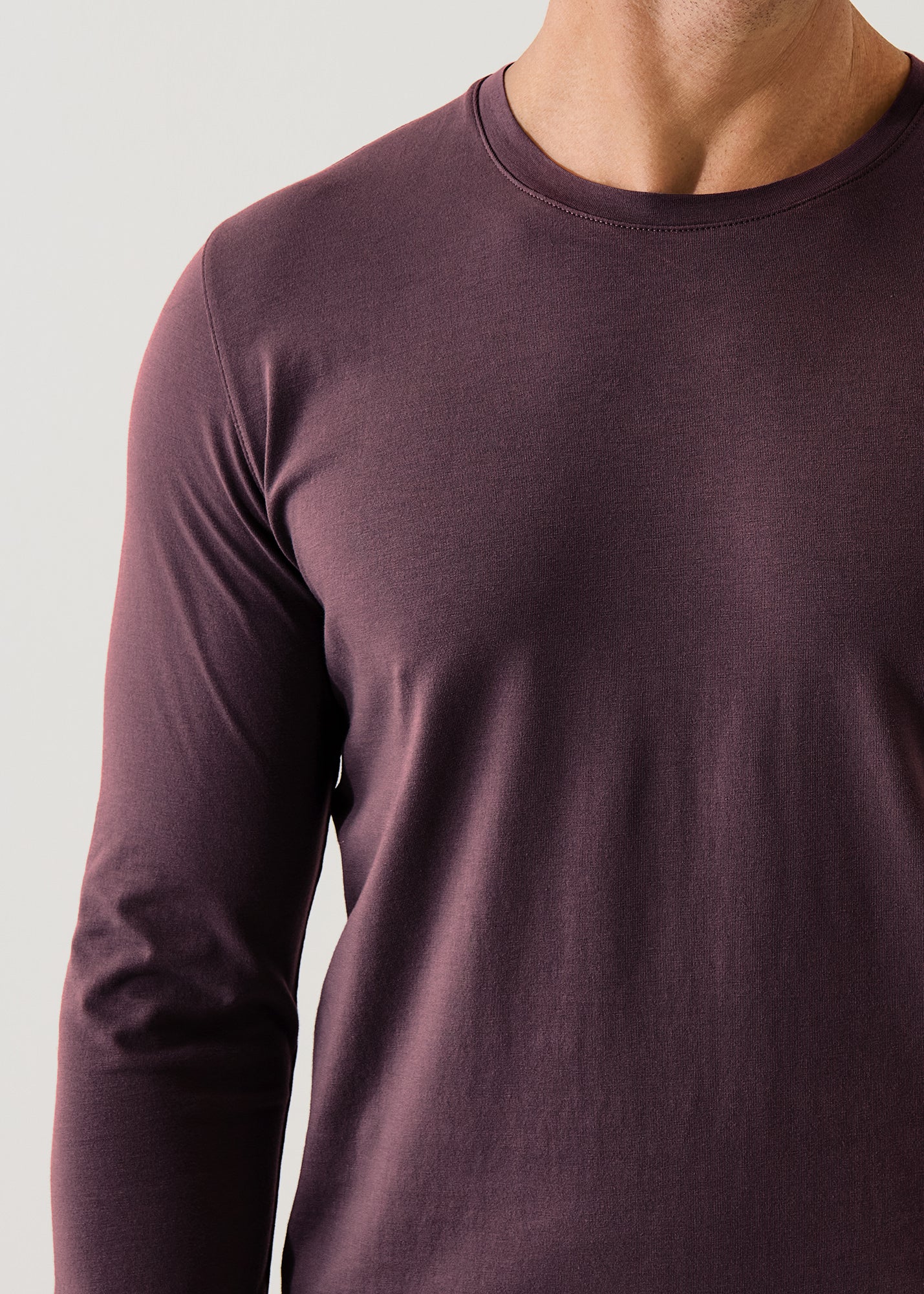 Pima Cotton Stretch Long Sleeve T-Shirt