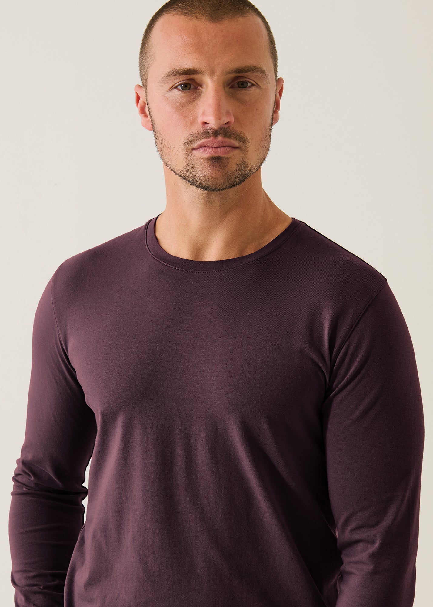 Pima Cotton Stretch Long Sleeve T-Shirt
