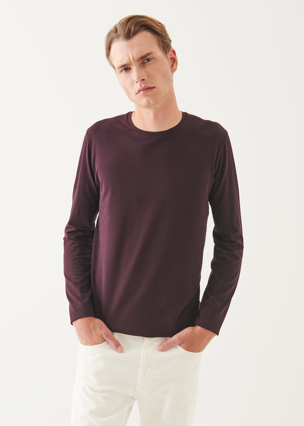 Pima Cotton Stretch Long Sleeve T-Shirt