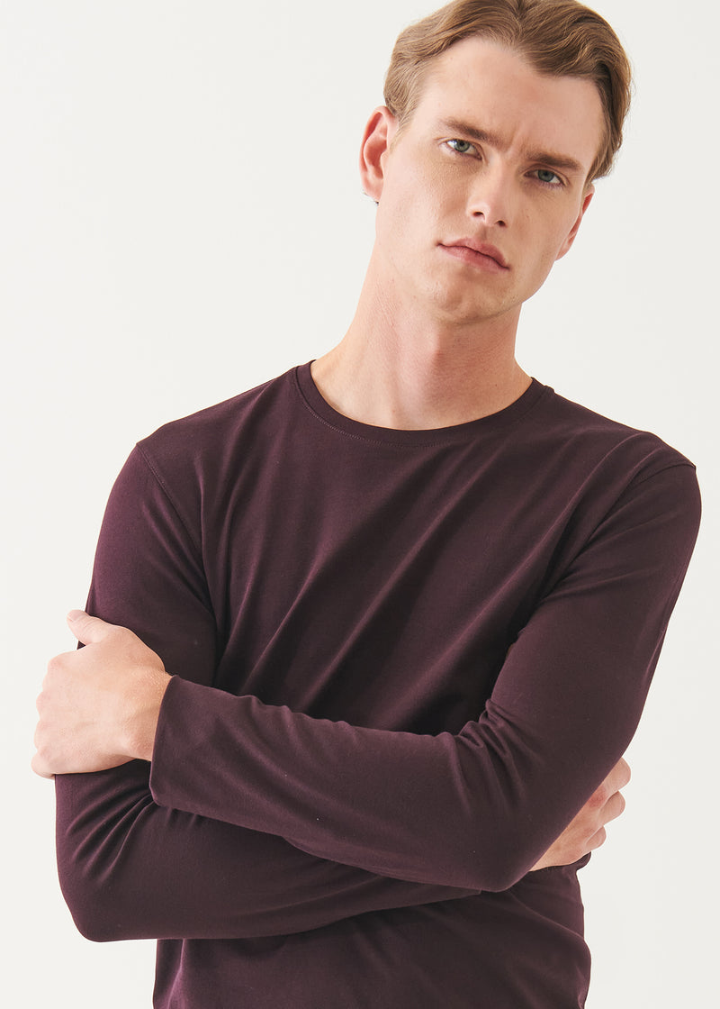 Pima Cotton Stretch Long Sleeve T-Shirt