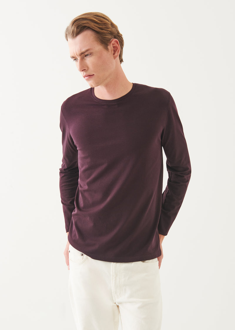 Pima Cotton Stretch Long Sleeve T-Shirt