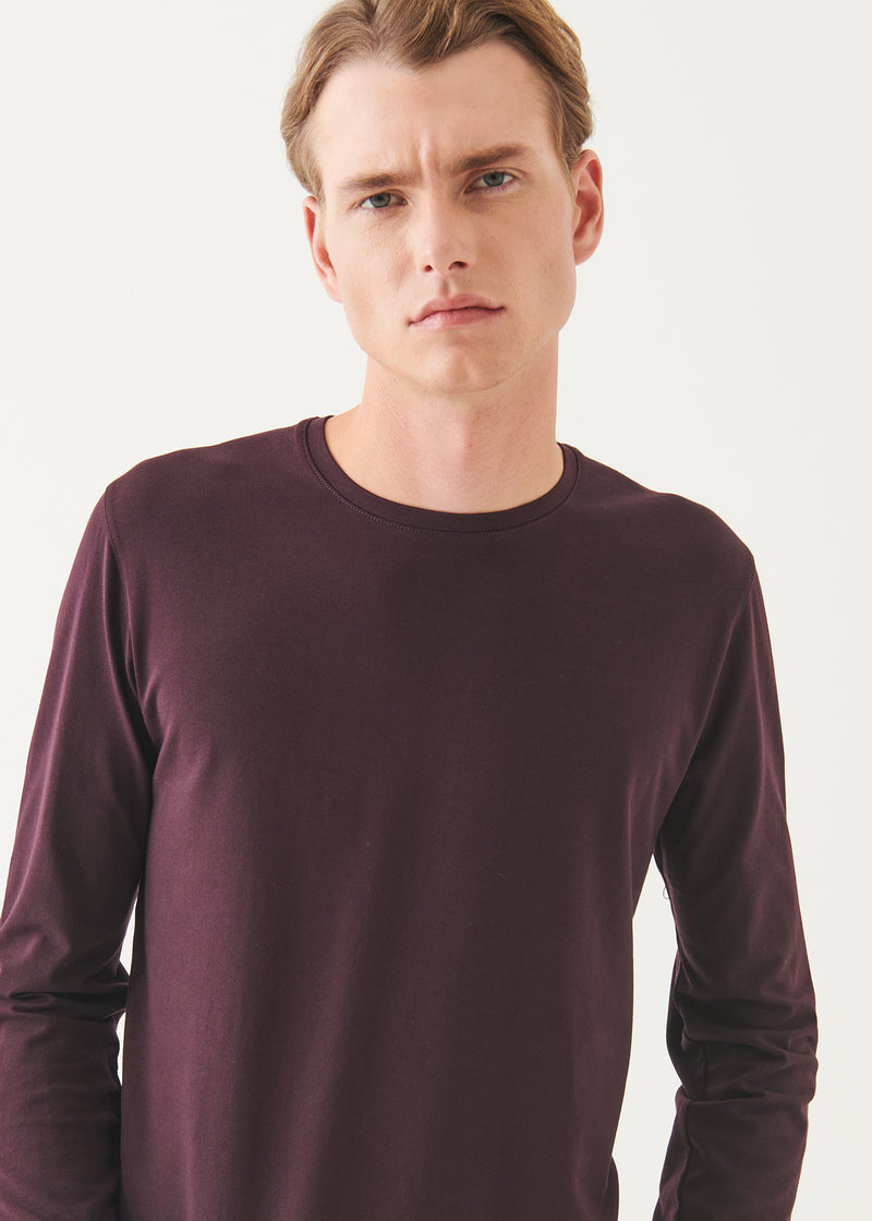 Pima Cotton Stretch Long Sleeve T-Shirt