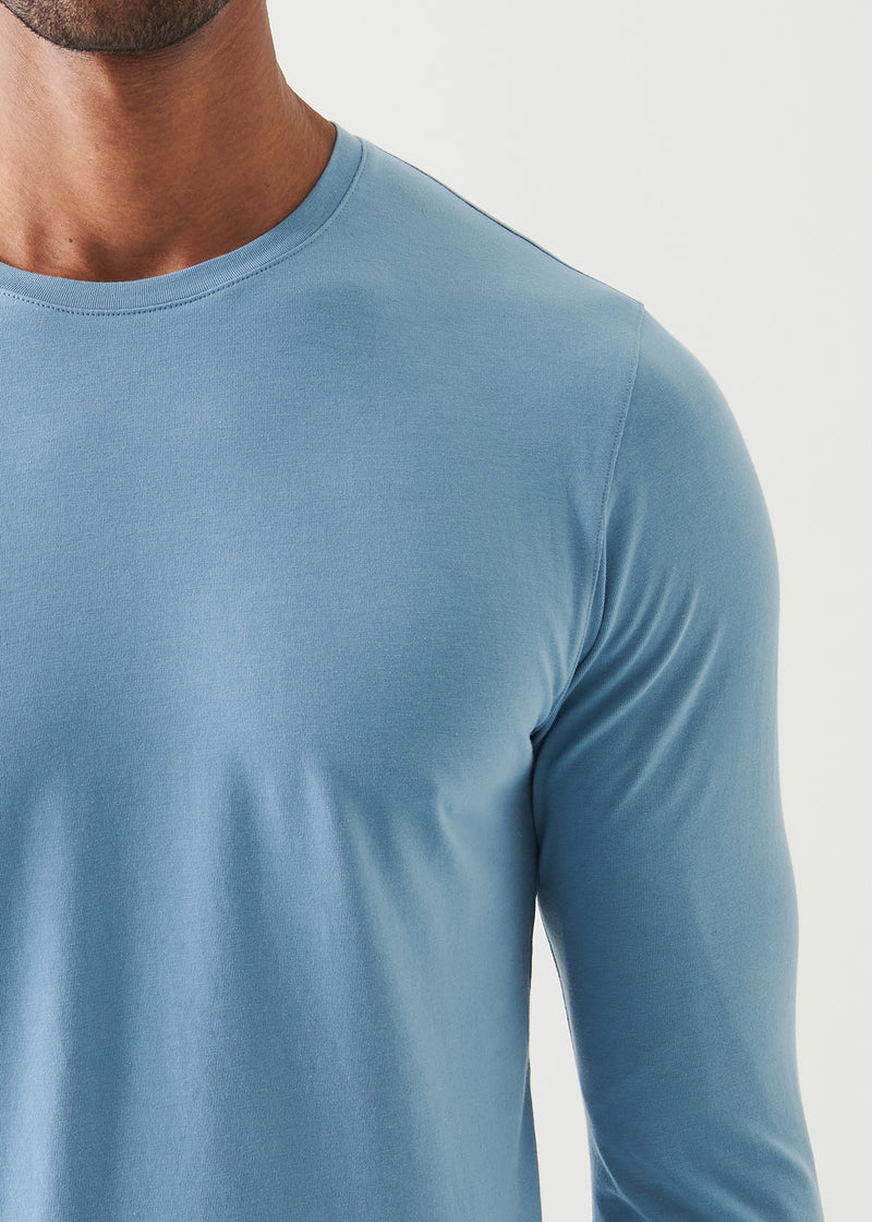 Pima Cotton Stretch Long Sleeve T-Shirt