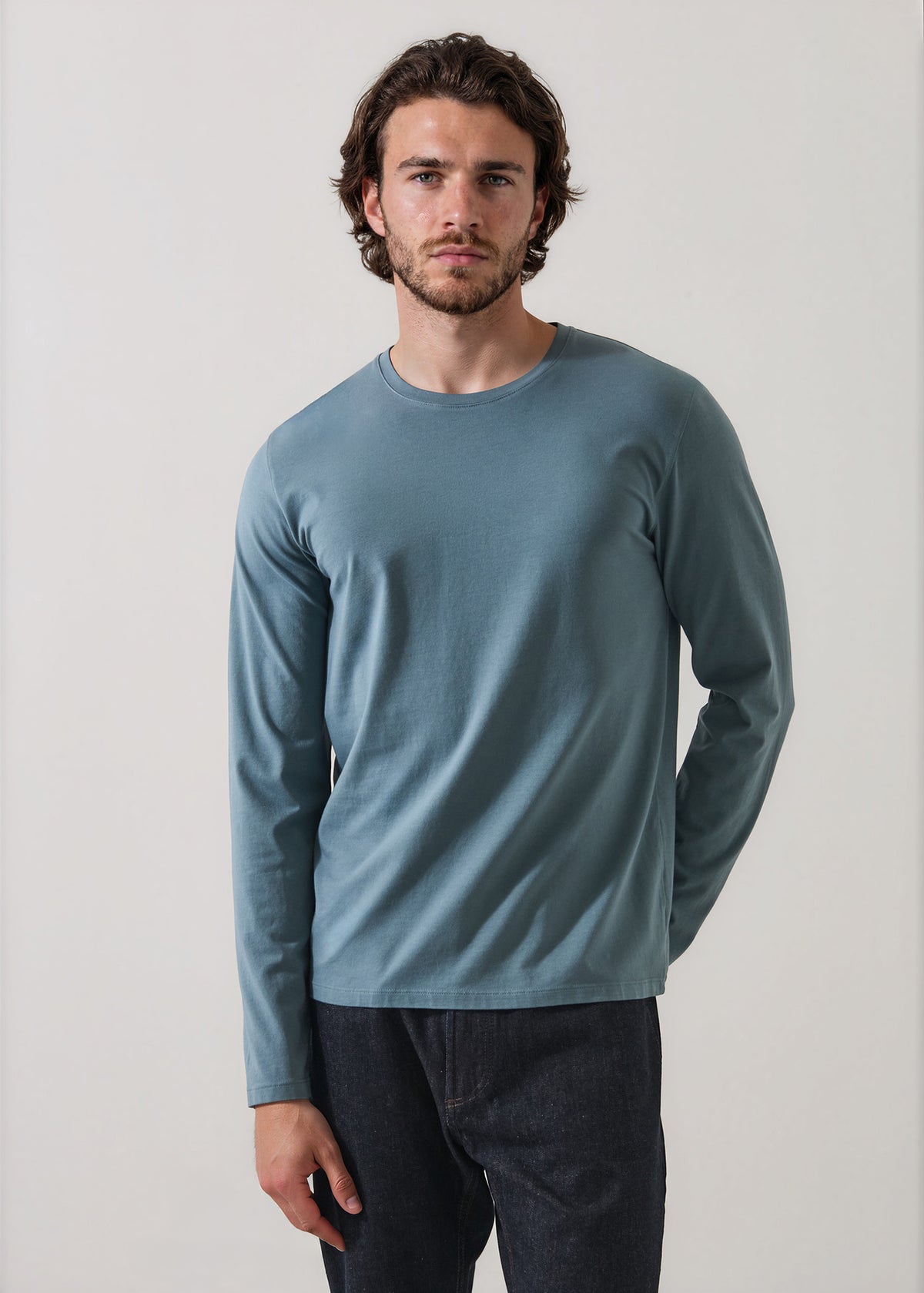 Pima Cotton Stretch Long Sleeve T-Shirt - PATRICK ASSARAF