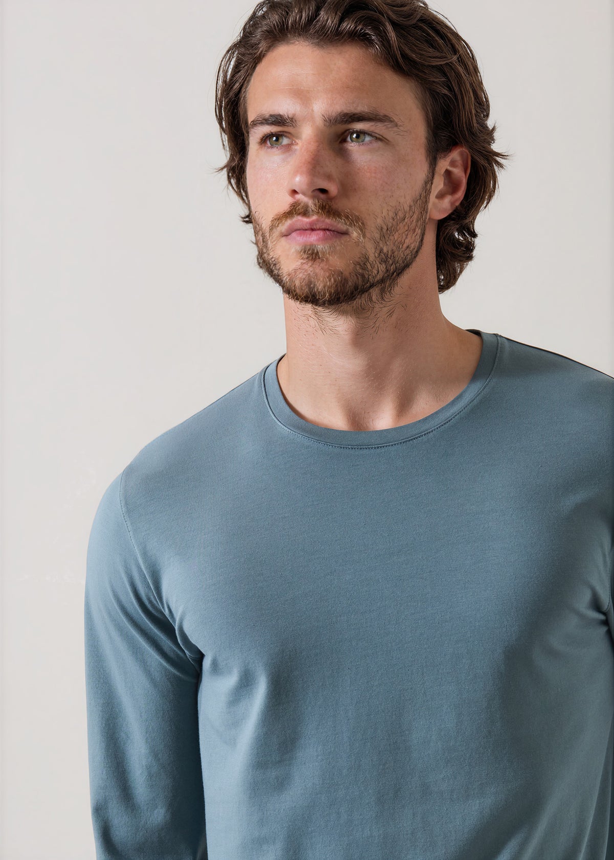 Pima Cotton Stretch Long Sleeve T-Shirt - PATRICK ASSARAF