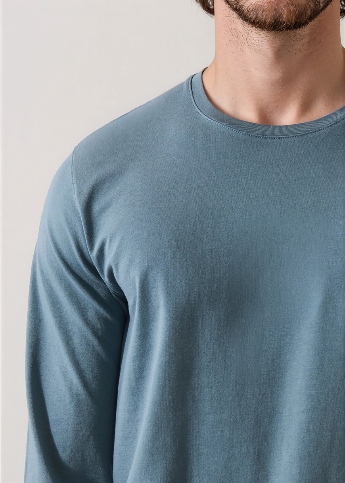 Pima Cotton Stretch Long Sleeve T-Shirt - PATRICK ASSARAF