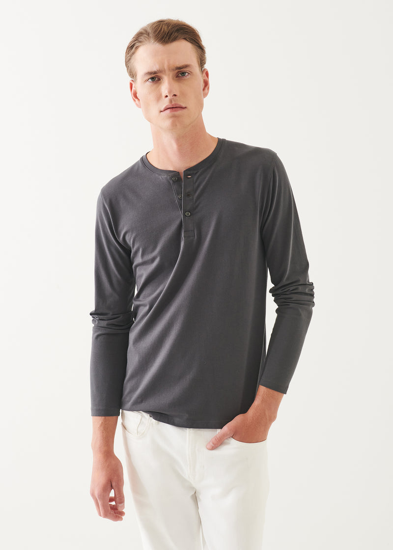 Pima Cotton Stretch Henley