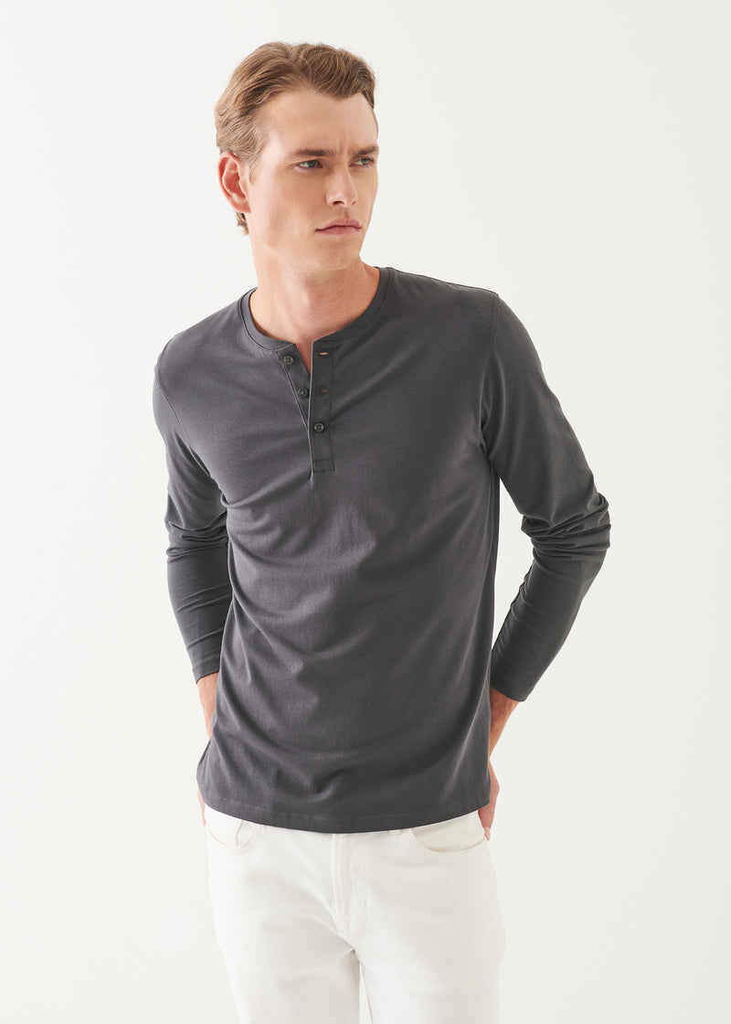 Pima Cotton Stretch Henley