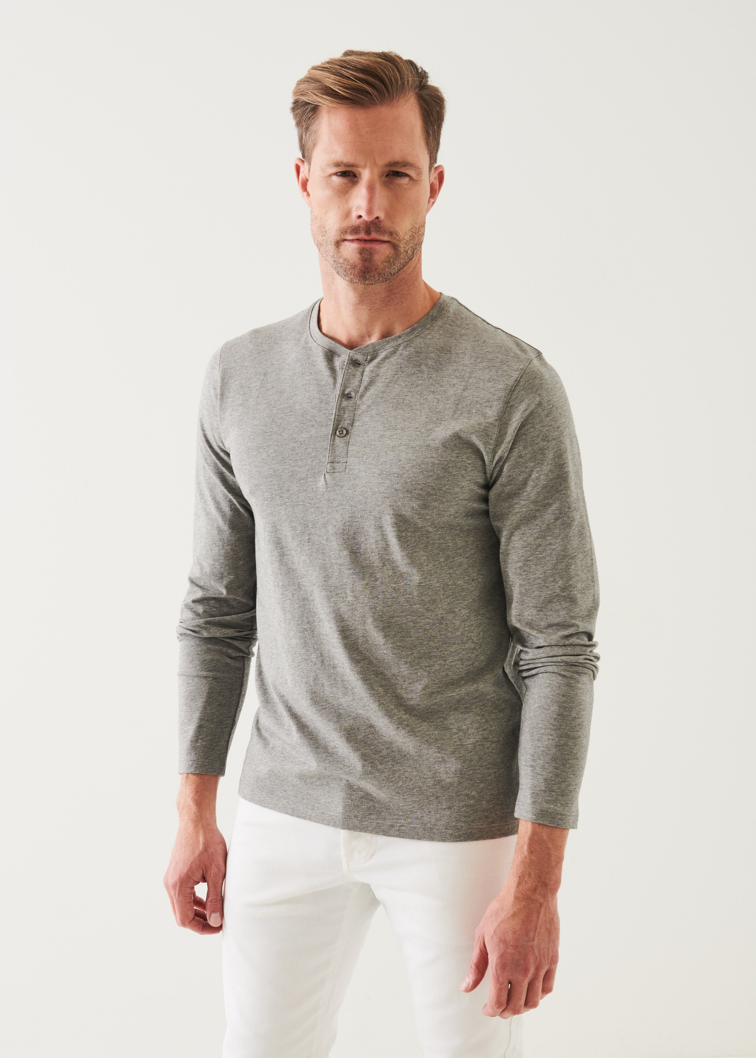 Pima Cotton Stretch Henley
