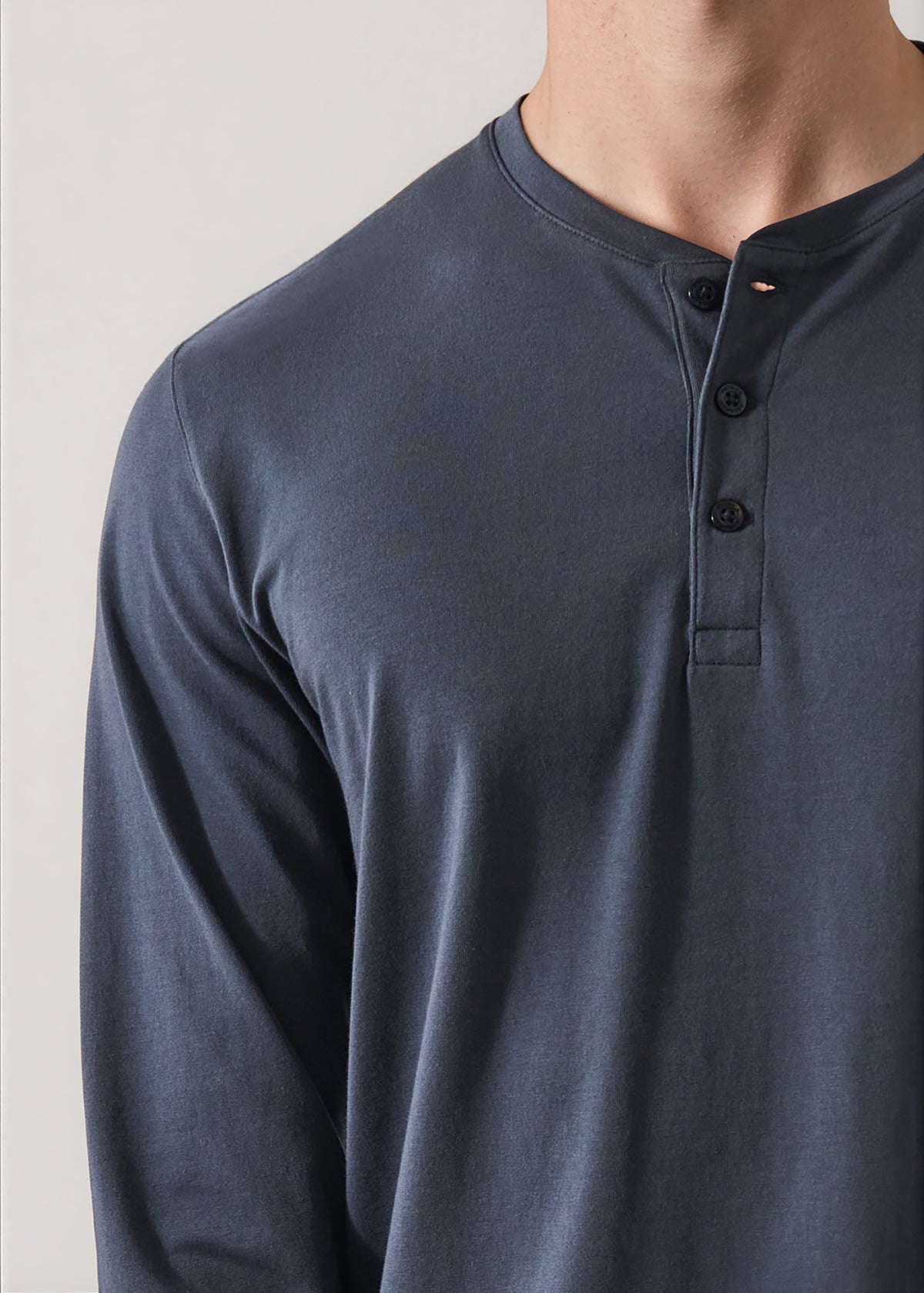 Pima Cotton Stretch Henley - PATRICK ASSARAF