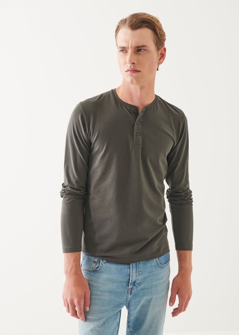 PIMA COTTON STRETCH HENLEY