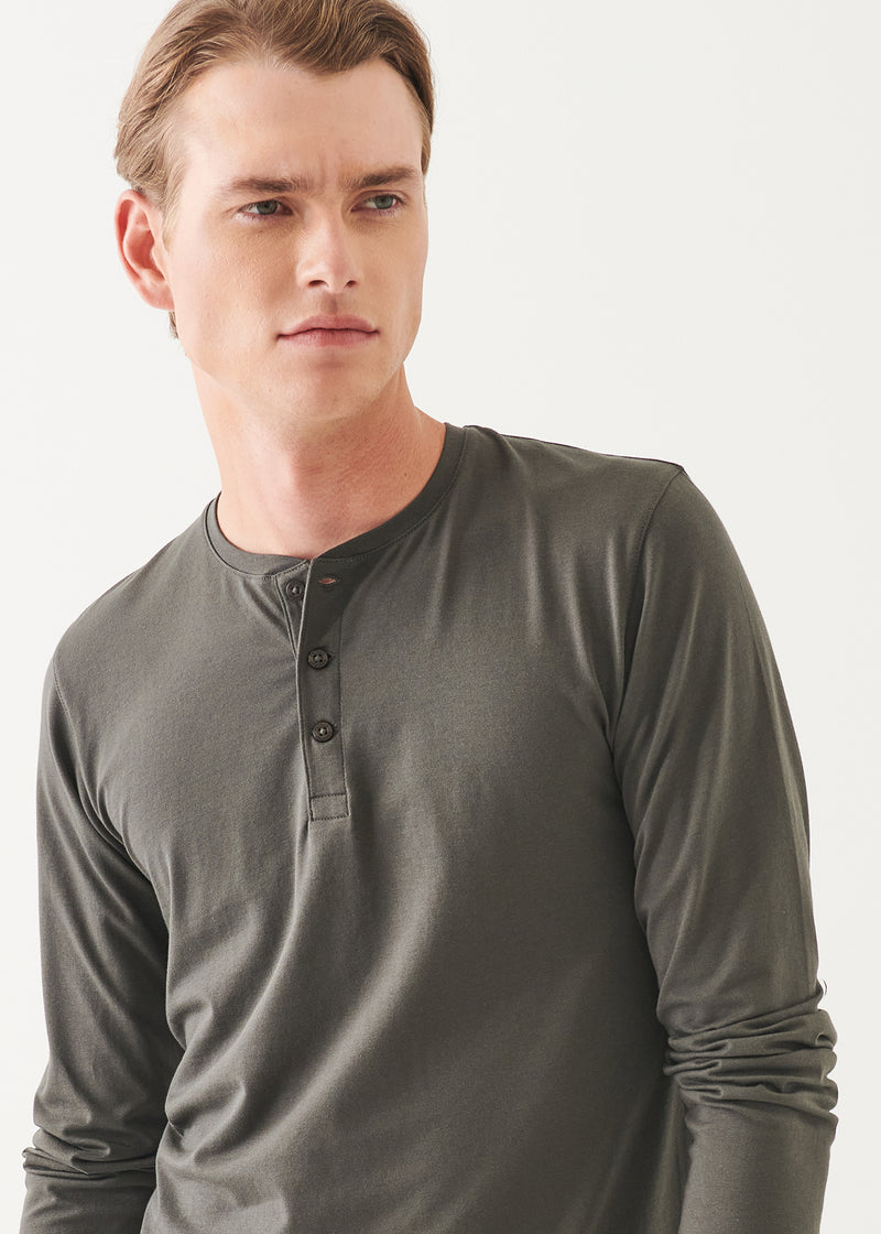 Pima Cotton Stretch Henley