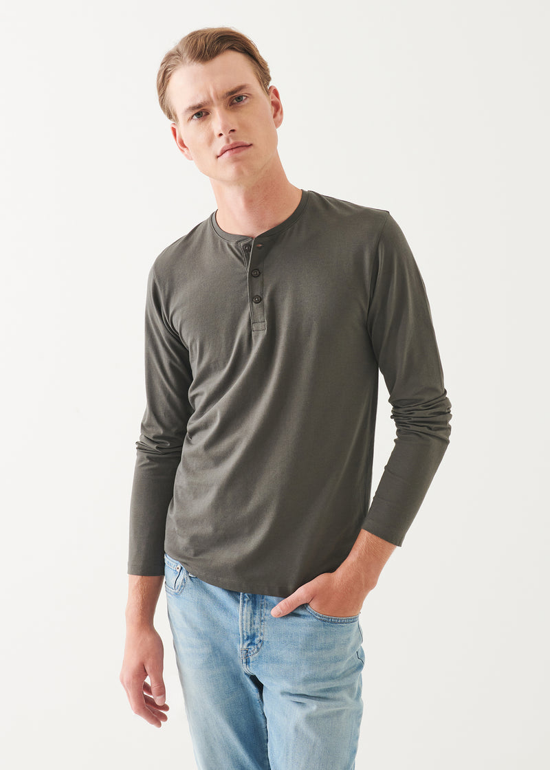 PIMA COTTON STRETCH HENLEY