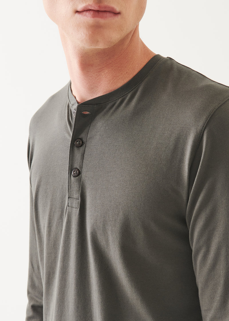 Pima Cotton Stretch Henley