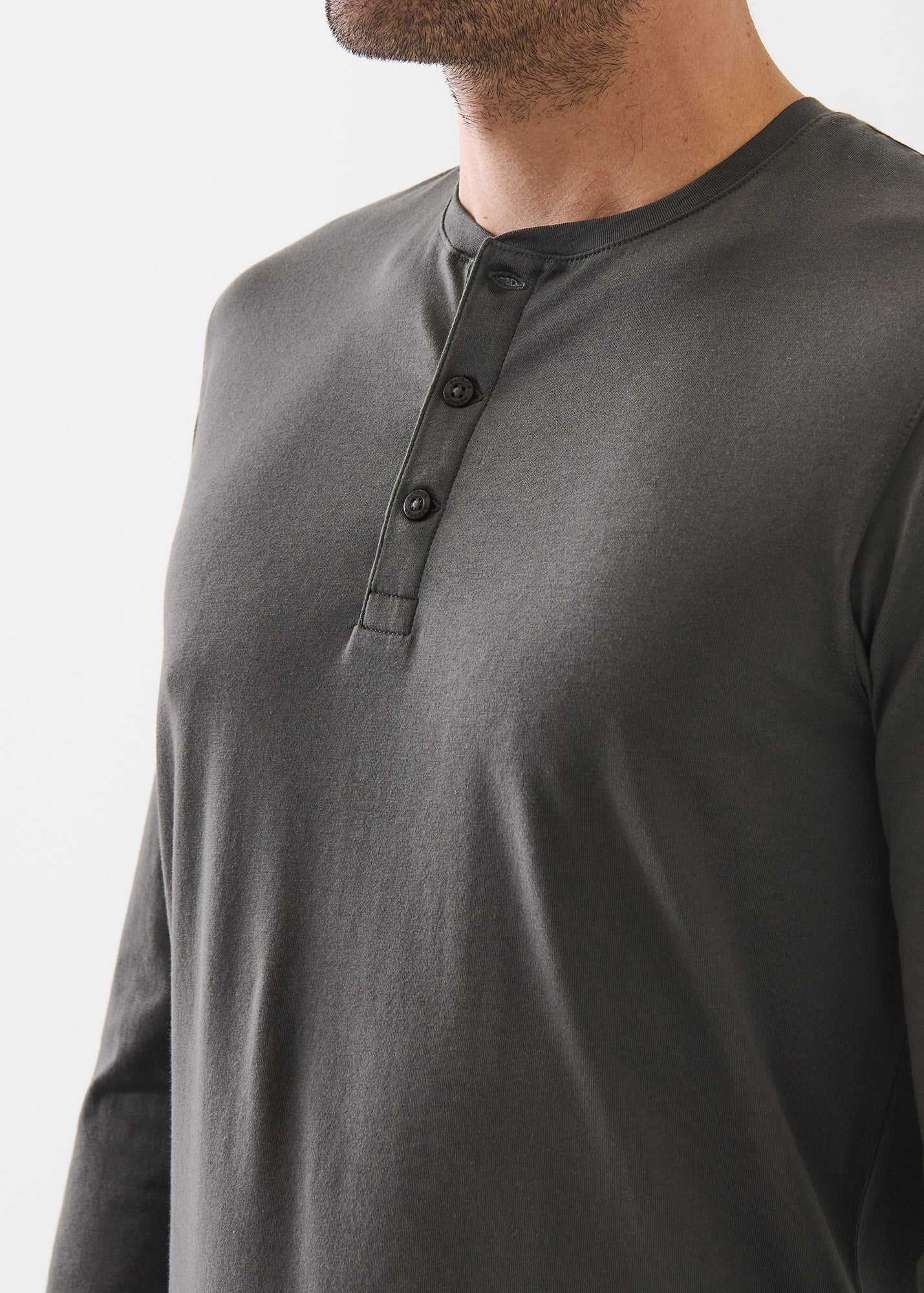 Pima Cotton Stretch Henley