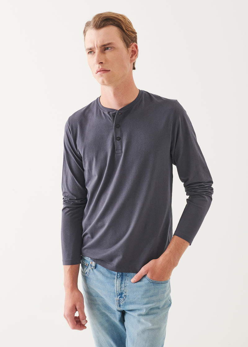 Pima Cotton Stretch Henley