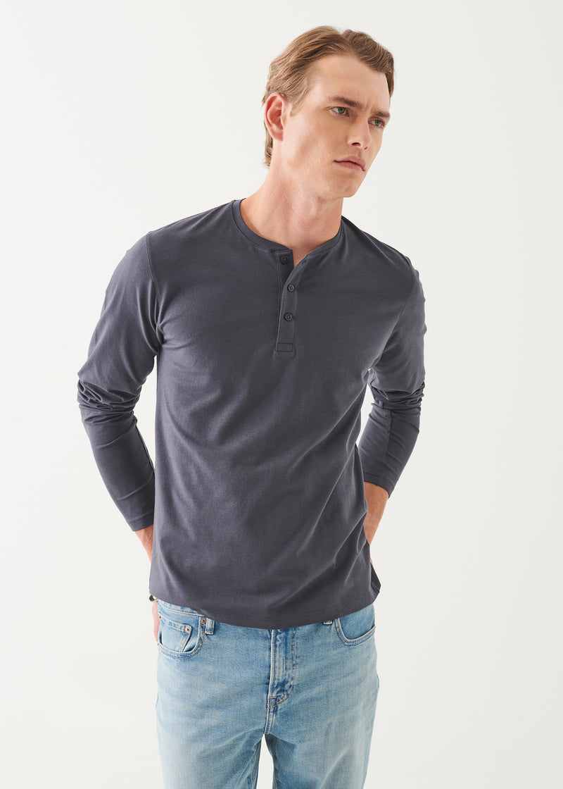 PIMA COTTON STRETCH HENLEY