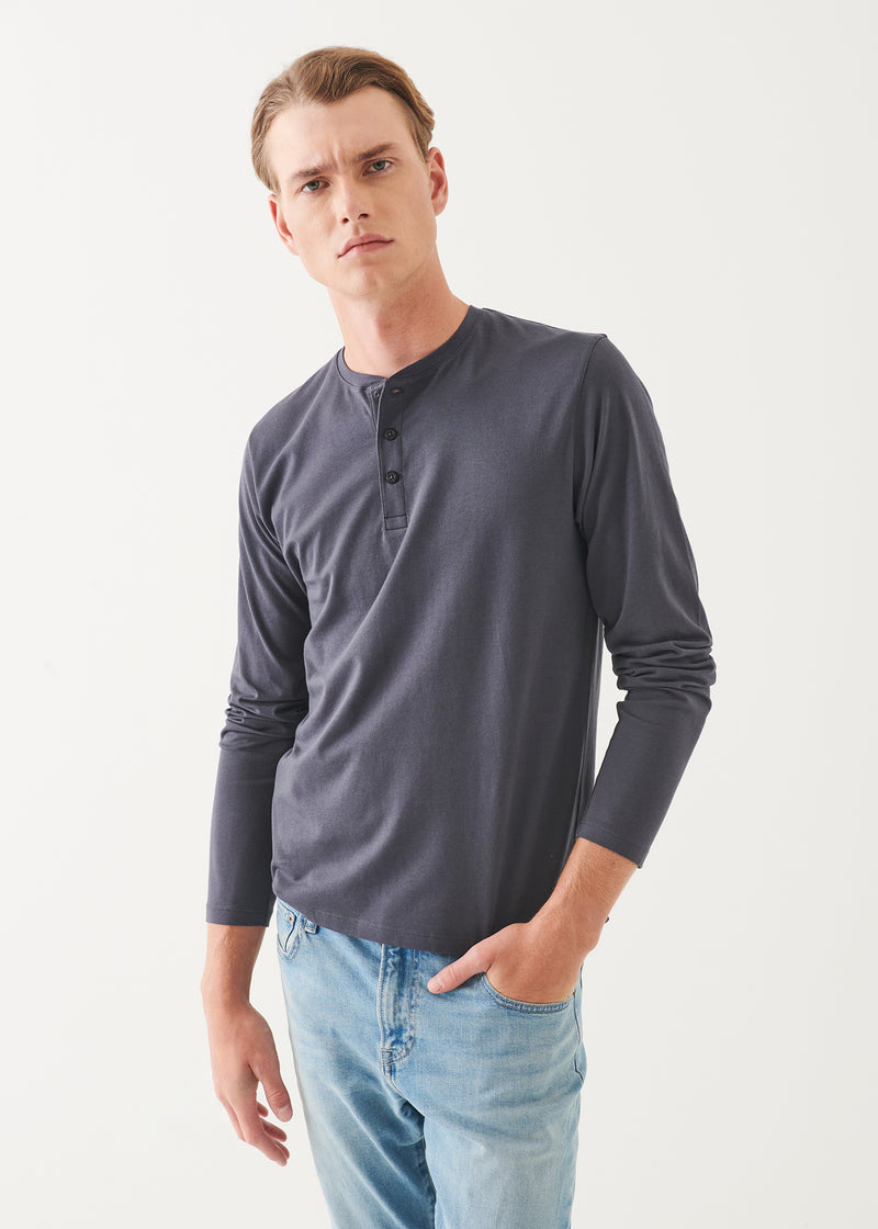 PIMA COTTON STRETCH HENLEY