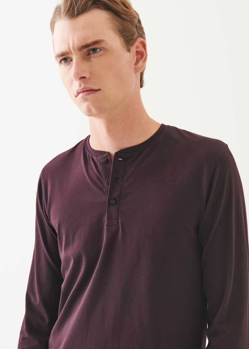 Pima Cotton Stretch Henley